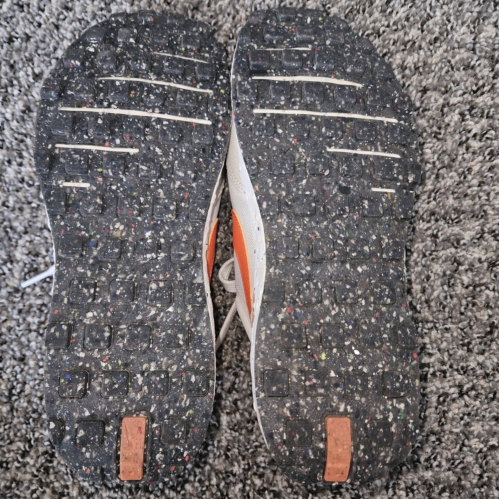 Nike White and Orange Women's Sneakers - Picture 6 of 7